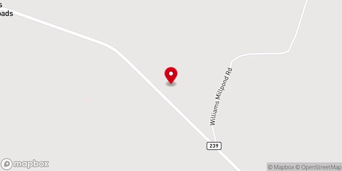 Map showing location of Elam Baptist Christian Fellowship