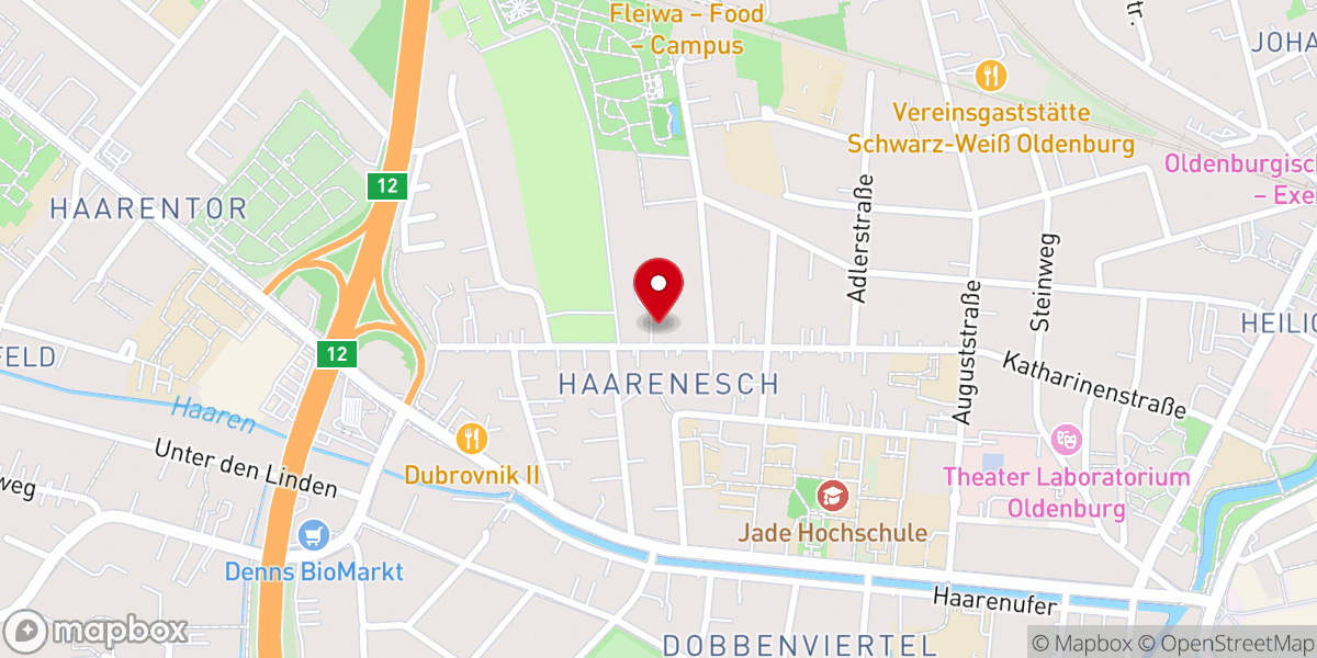 Map showing location of Landesjugendpfarramt der Ev.-Luth. Kirche in Oldenburg