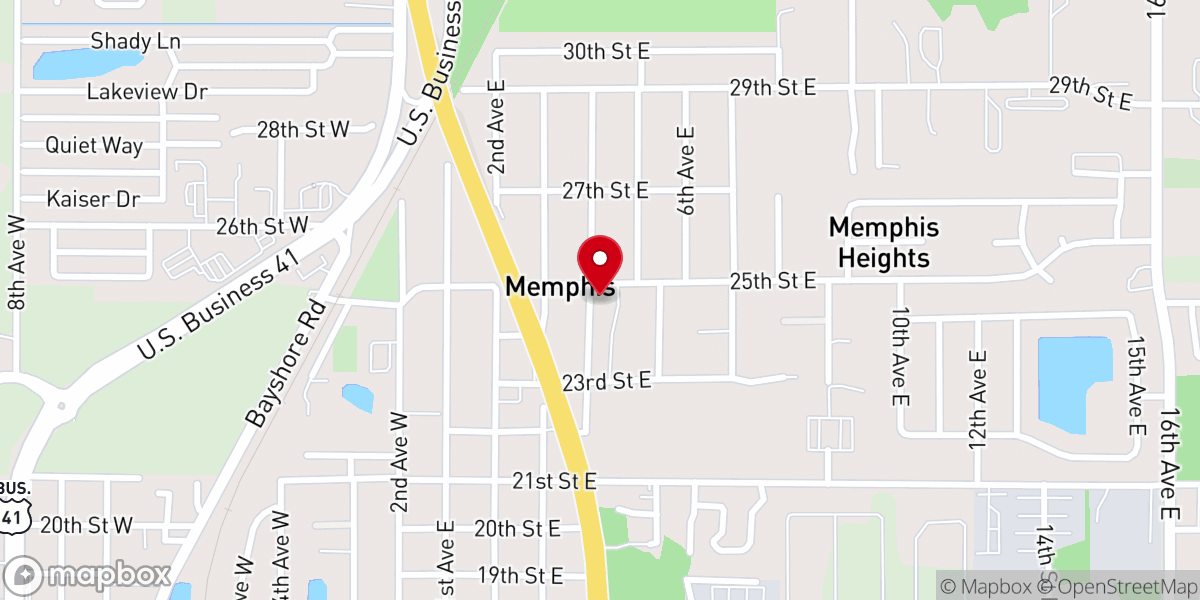 Map showing location of Mount Raymond Full Gospel Baptist Church