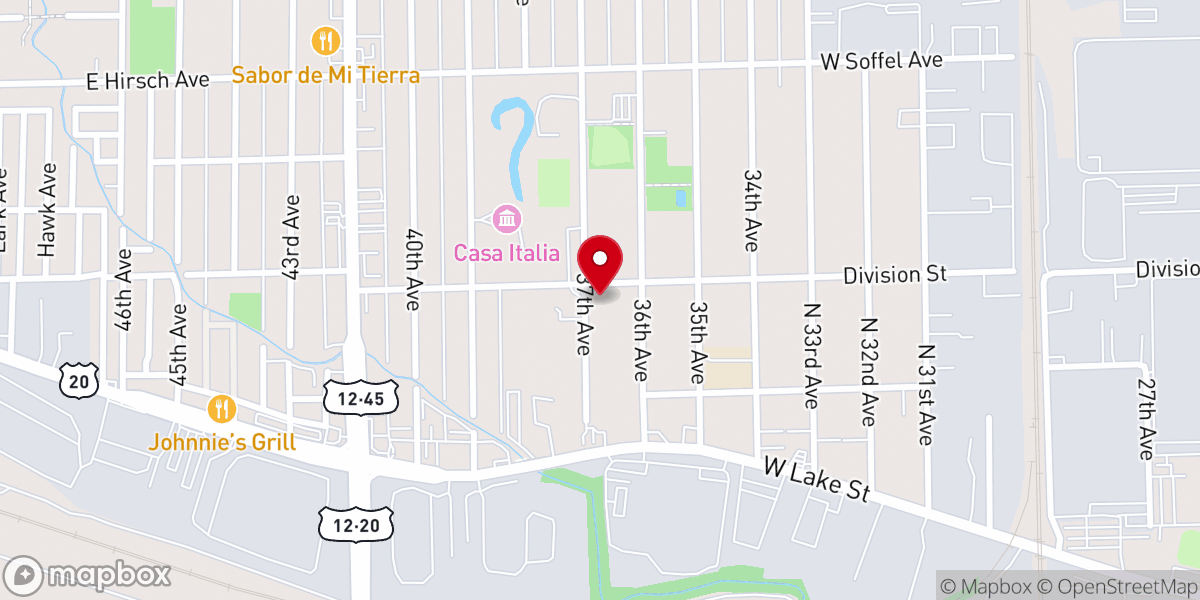 Map showing location of The Red Door