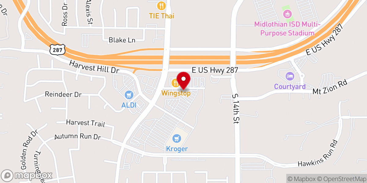 Map showing location of Eggsquisite Cafe - Midlothian