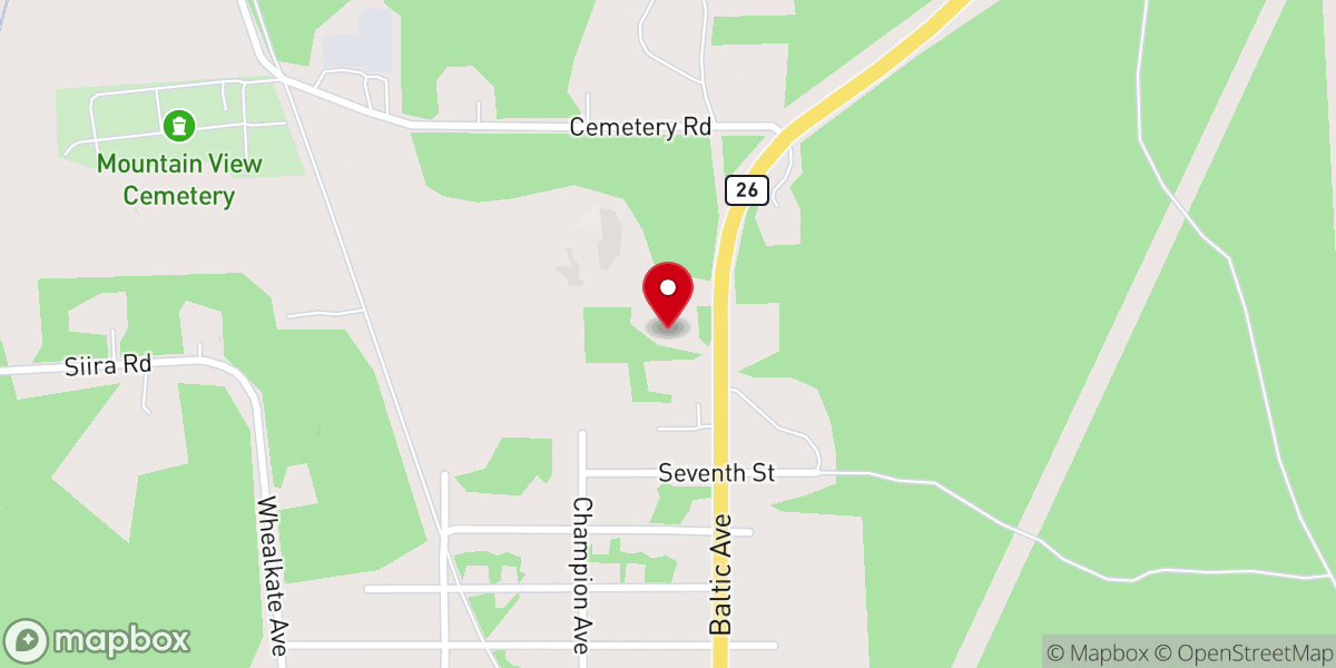 Map showing location of North Star Baptist Church