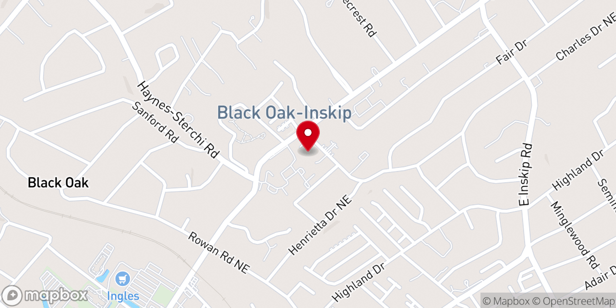 Map showing location of Cedar Lane United Methodist Church