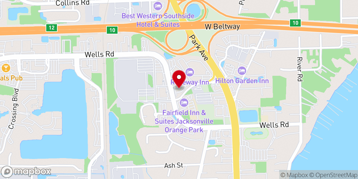 Map showing location of East Gate Jacksonville