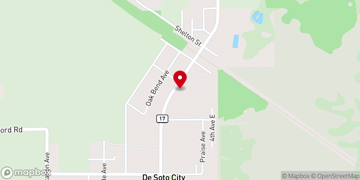 Map showing location of Independent Baptist Church