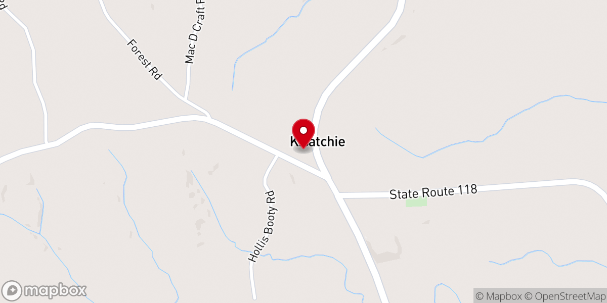 Map showing location of Kisatchie Baptist Church