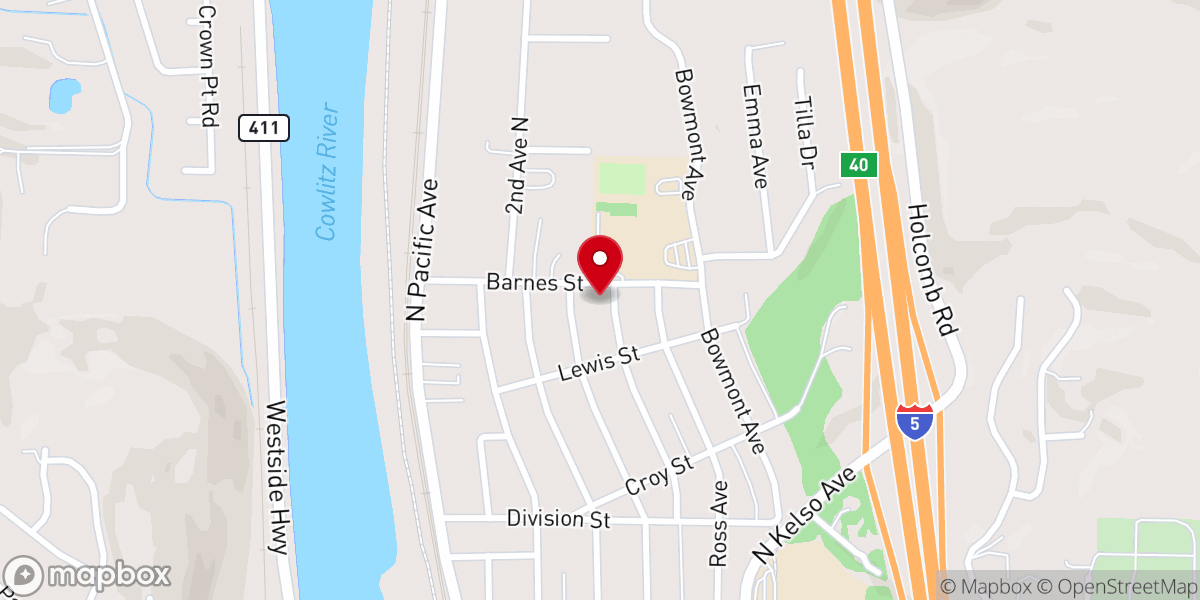 Map showing location of Fellowship Assembly of God Church