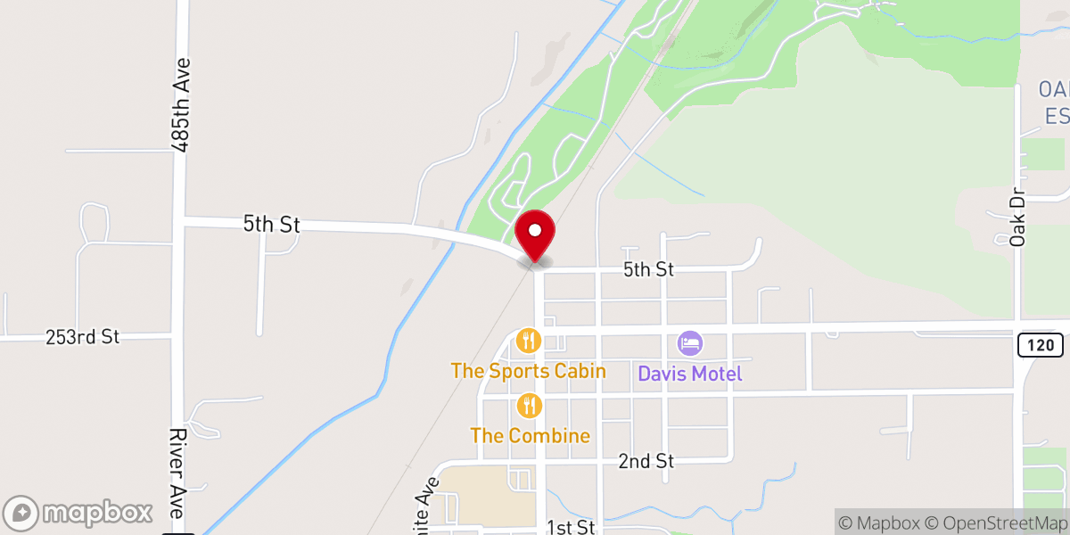 Map showing location of Garretson South Dakota
