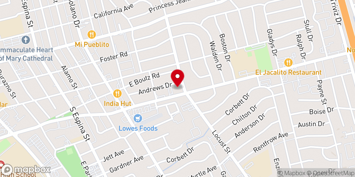 Map showing location of Peace Lutheran Church