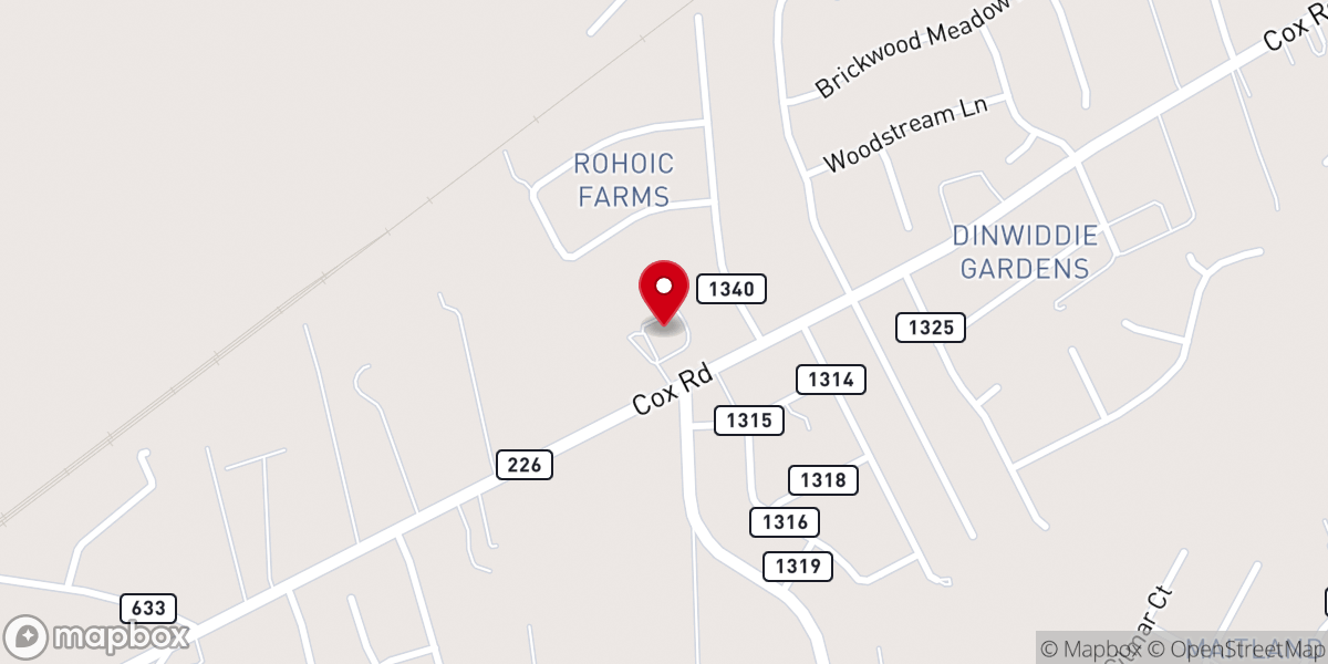 Map showing location of Western Heights Baptist Church