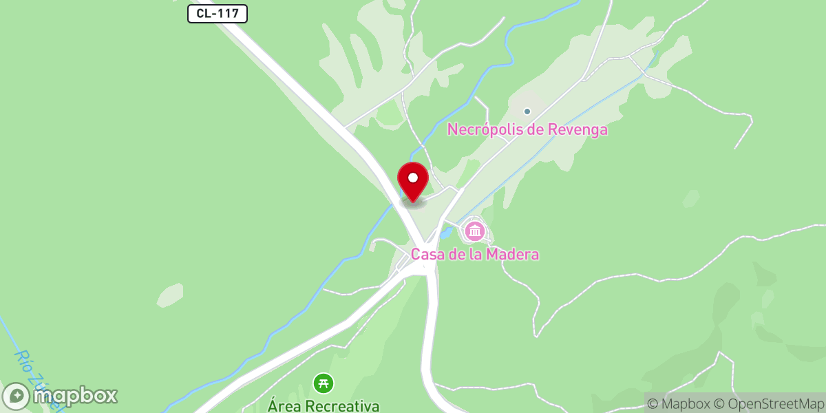 Map showing location of Ermita de La Virgen de Revenga