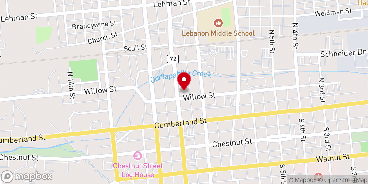 Map showing location of Rock of Salvation Assembly