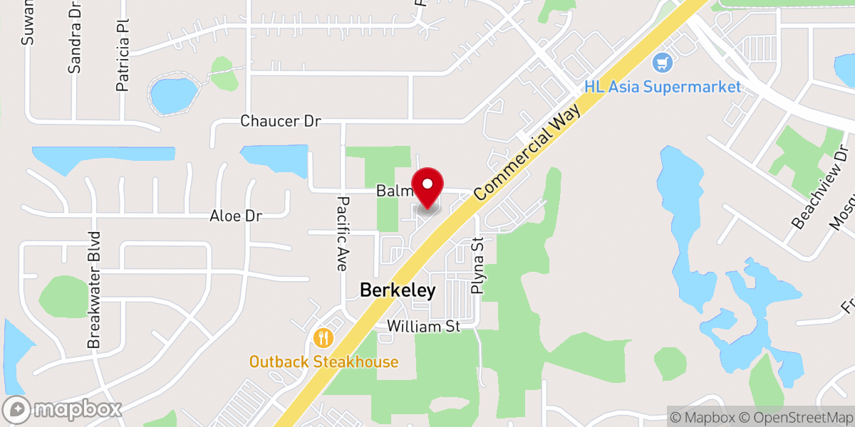 Map showing location of Calvary Chapel Hernando
