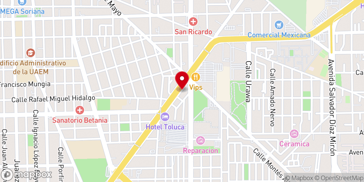 Map showing location of Iglesia Bautista de la Libertad