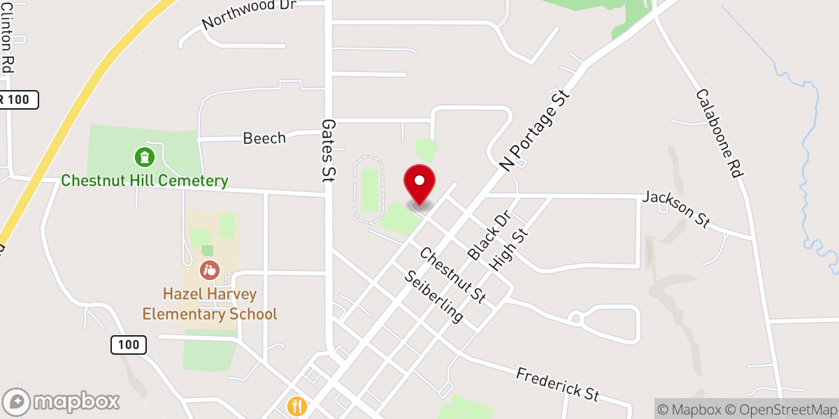 Map showing location of Gene Daniel Community Center