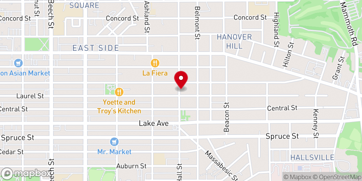 Map showing location of Manchester Alliance Church