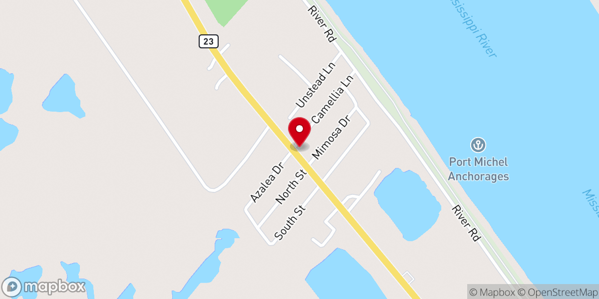 Map showing location of Thompson's Kitchen
