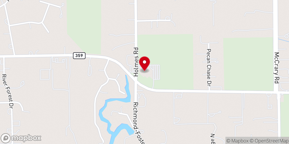 Map showing location of Faith Methodist Church Richmond, TX