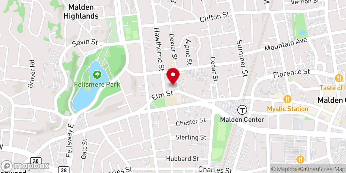 Map showing location of Congregation Beth Israel