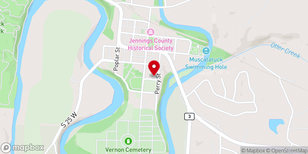 Map showing location of Family Life Center Vernon