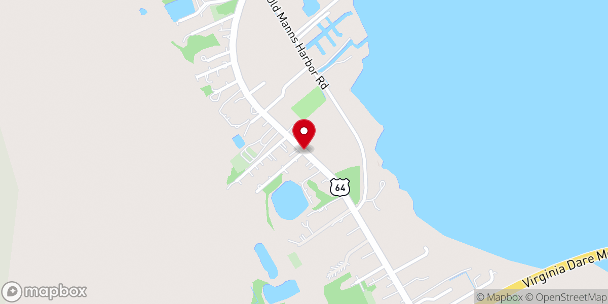 Map showing location of Manns Harbor Church of God