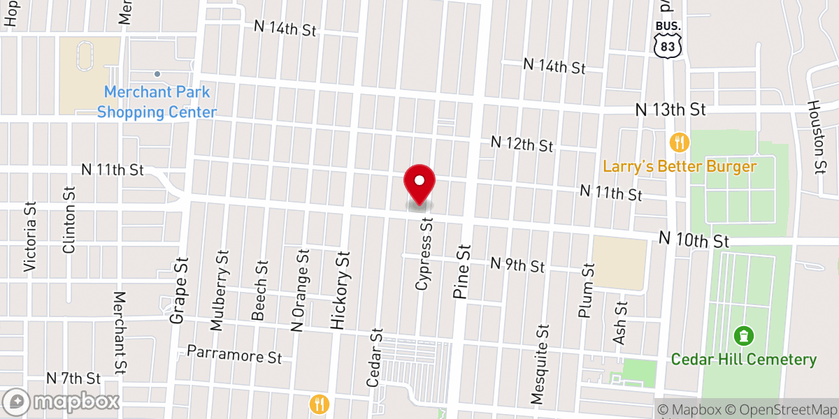 Map showing location of Spirit Life Church