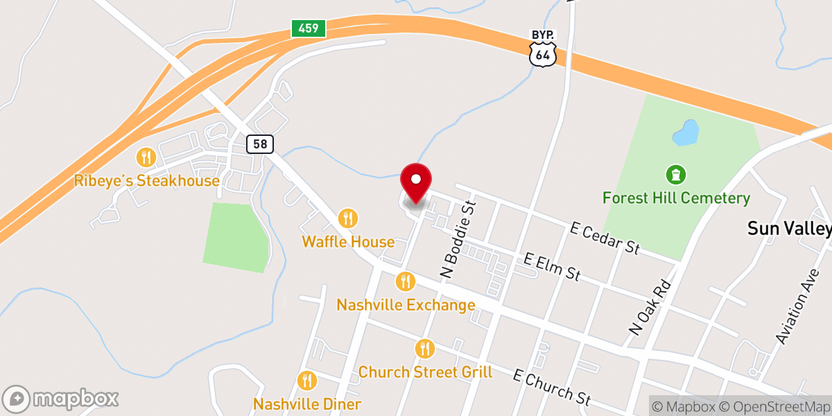 Map showing location of Saint Luke Missionary Baptist Church