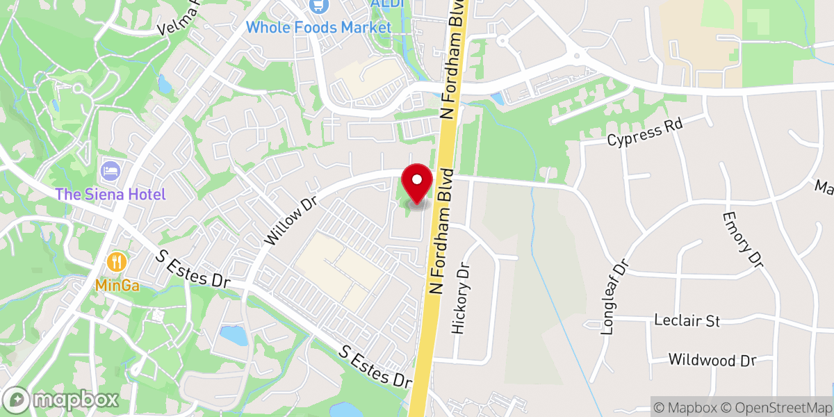 Map showing location of Binkley Baptist Church