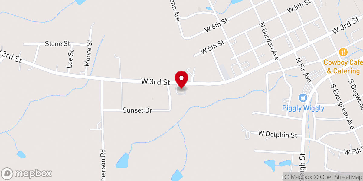 Map showing location of Brookdale Church