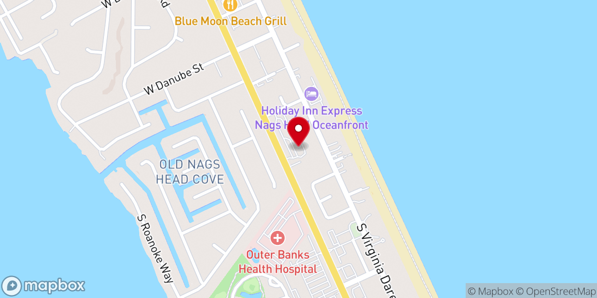 Map showing location of Outer Banks Community Church