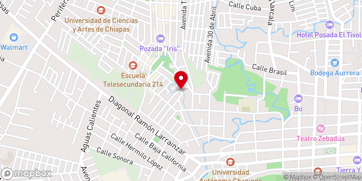 Map showing location of Iglesia de Cristo, San Cristobal