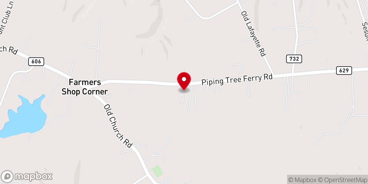 Map showing location of Mt. Zion Baptist Church