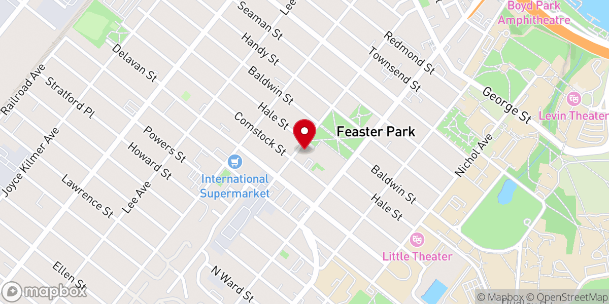Map showing location of First Church of Our Lord Jesus Christ - New Brunswick, NJ