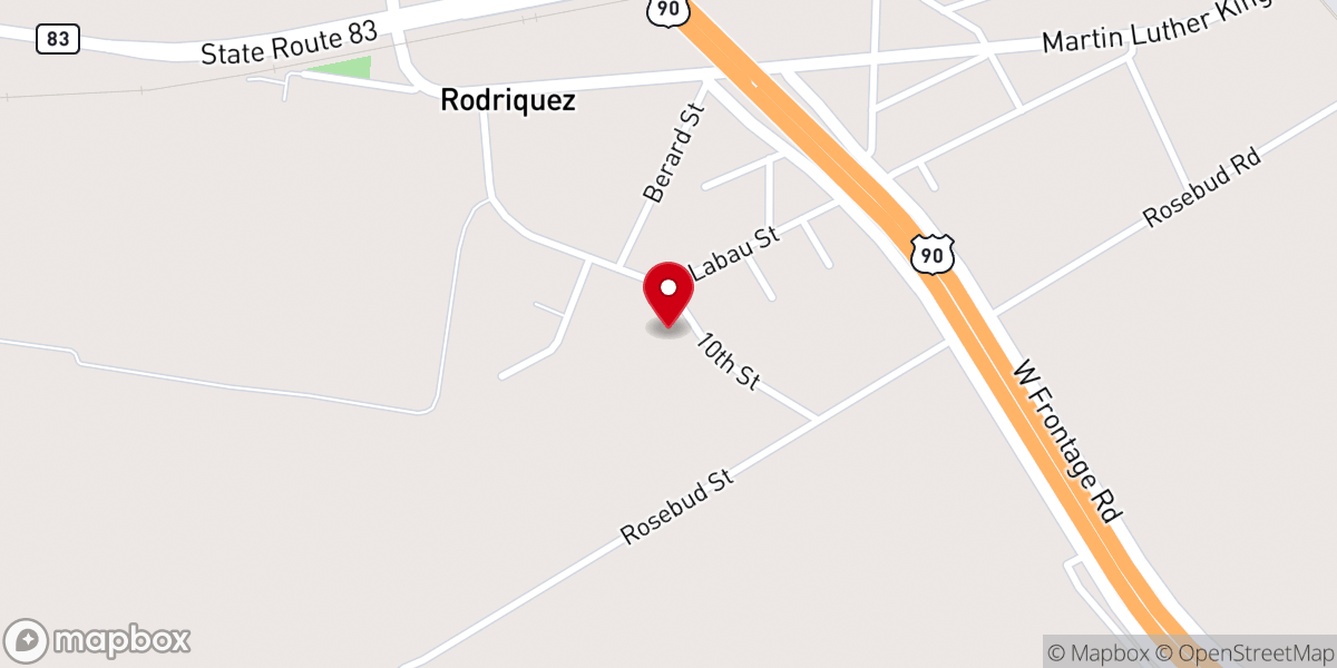 Map showing location of Greater New Hope Baptist Church