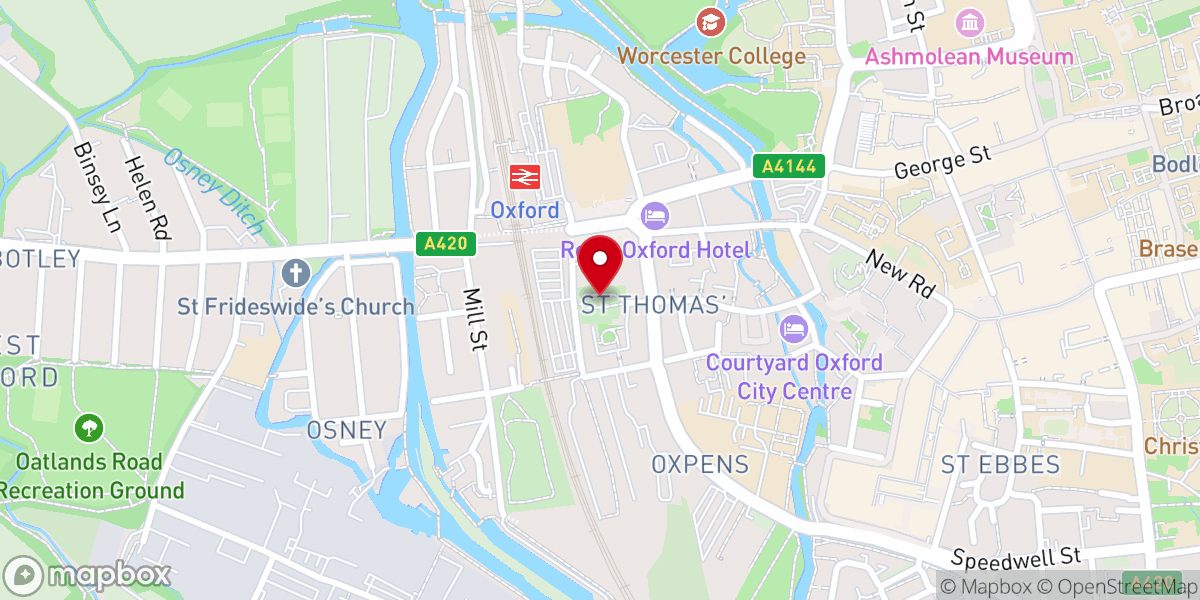 Map showing location of St Thomas the Martyr Church