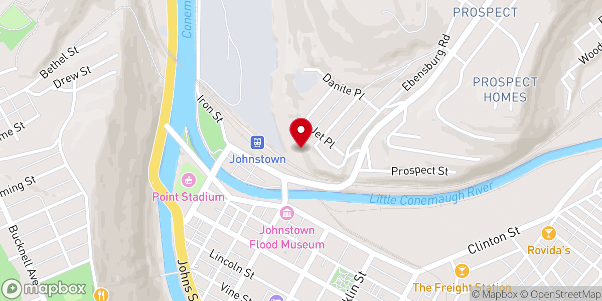 Map showing location of Johnstown, PA 15915