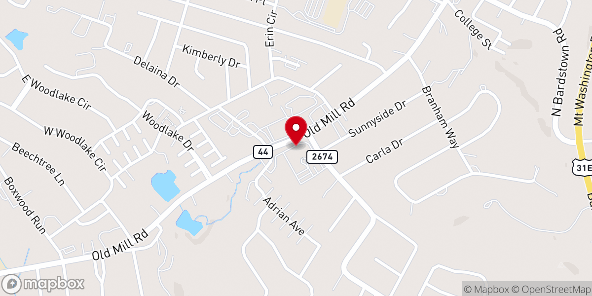 Map showing location of St. Francis Xavier Catholic Church