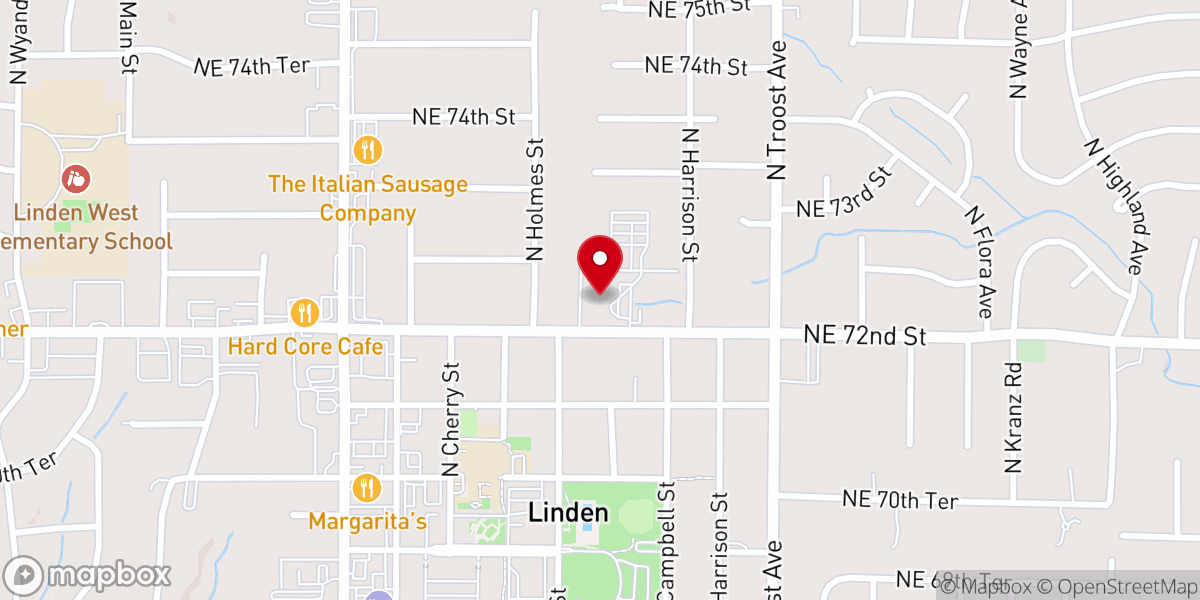 Map showing location of Antioch Bible Baptist Church