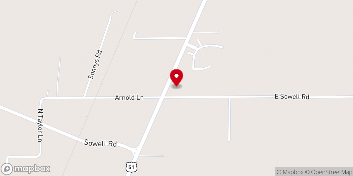 Map showing location of Fellowship Bible Church