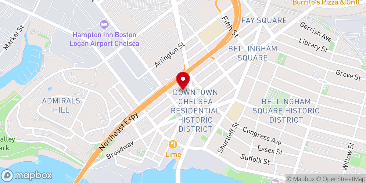 Map showing location of Chelsea Spanish Church of God