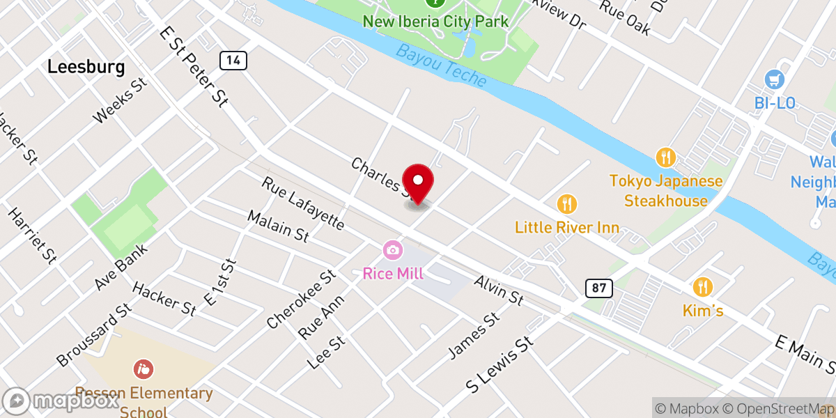Map showing location of Rosary House