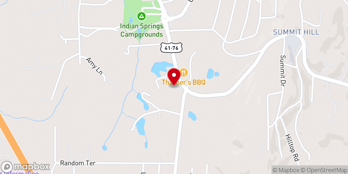 Map showing location of Ringgold Gospel Tabernacle