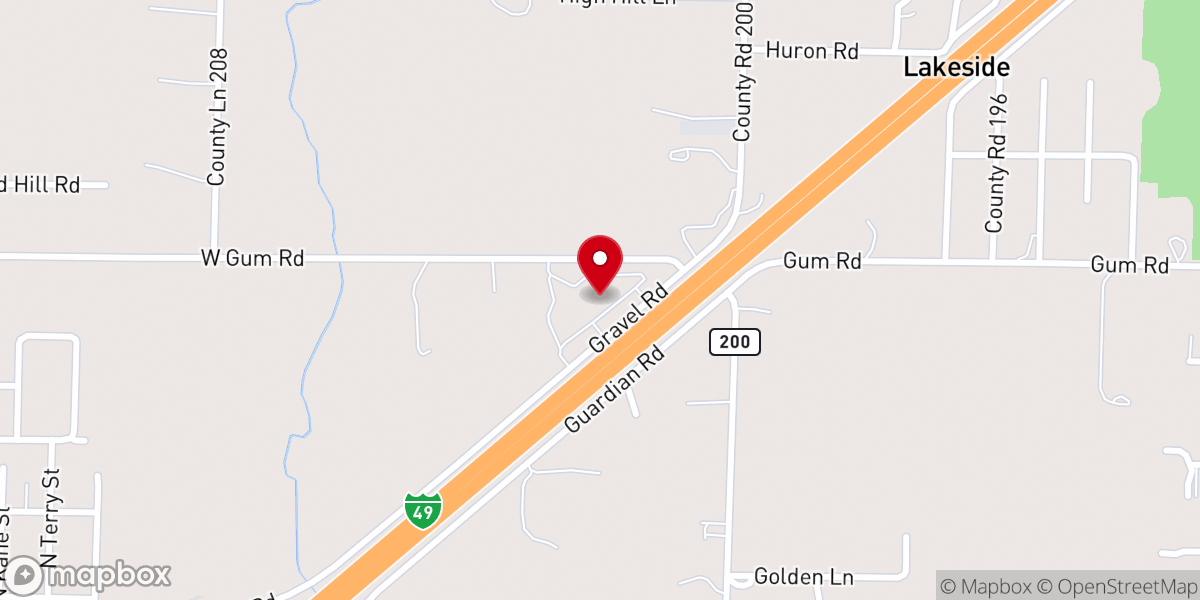 Map showing location of Carterville Christian Church