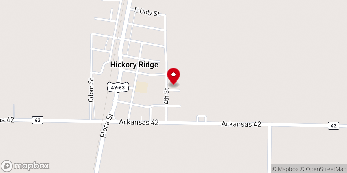 Map showing location of Church of Christ