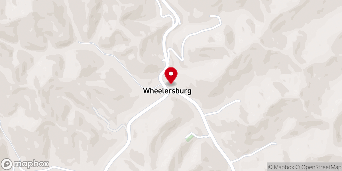 Map showing location of Litteral Fork United Baptist Church