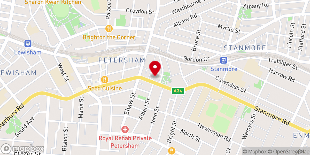 Map showing location of All Saints Anglican Church
