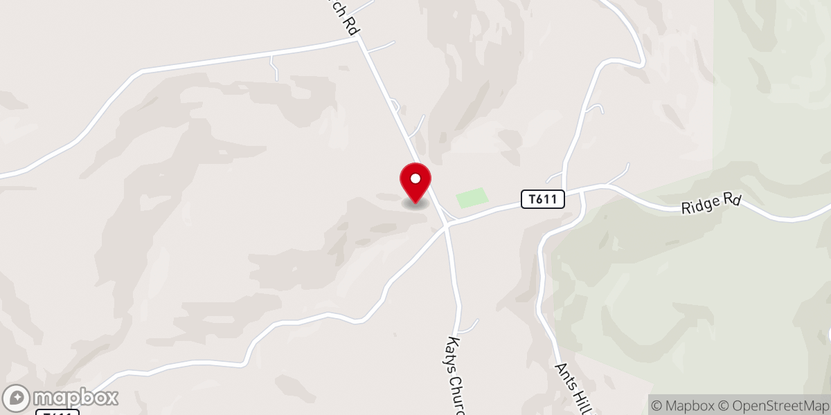 Map showing location of Van Dine Church