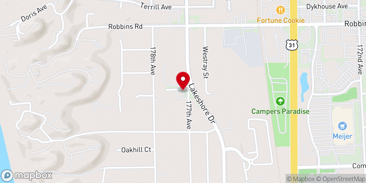 Map showing location of Grand Haven Seventh-day Adventist Church