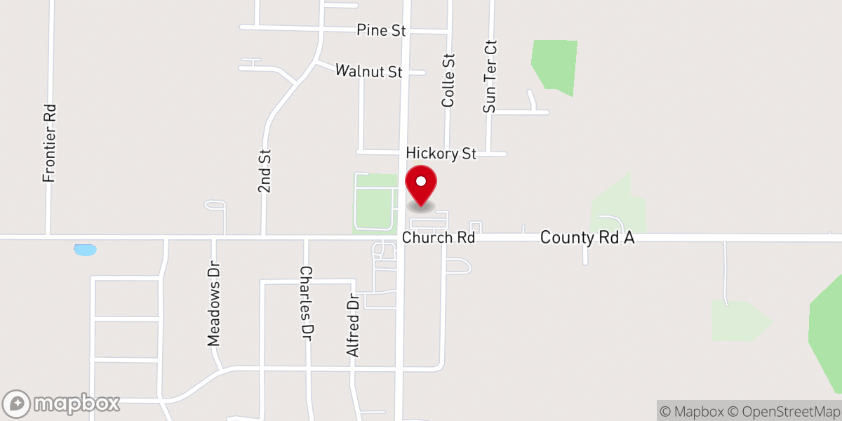 Map showing location of St. Mary's Catholic Church