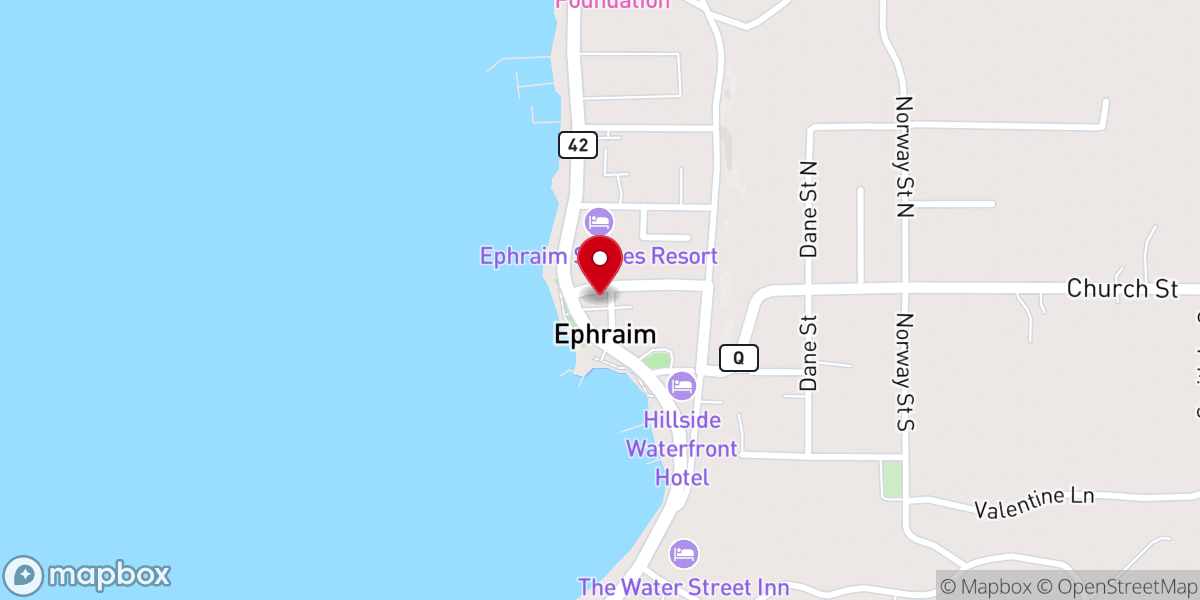 Map showing location of Chef's Hat Cafe